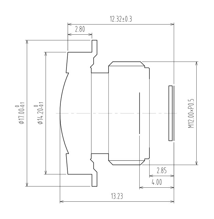 Rysunek soczewek 2,5 mm